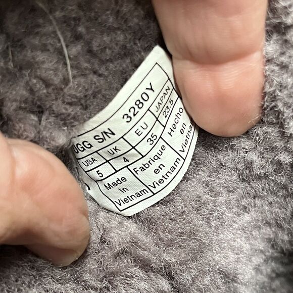 UGG Bailey Bow II Brown Suede Boots Womens 5 Slip On Sheepskin Mid-Calf Boot - Picture 11 of 12